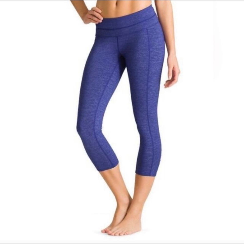Athleta Odyssey Balance Capri Purple Leggings